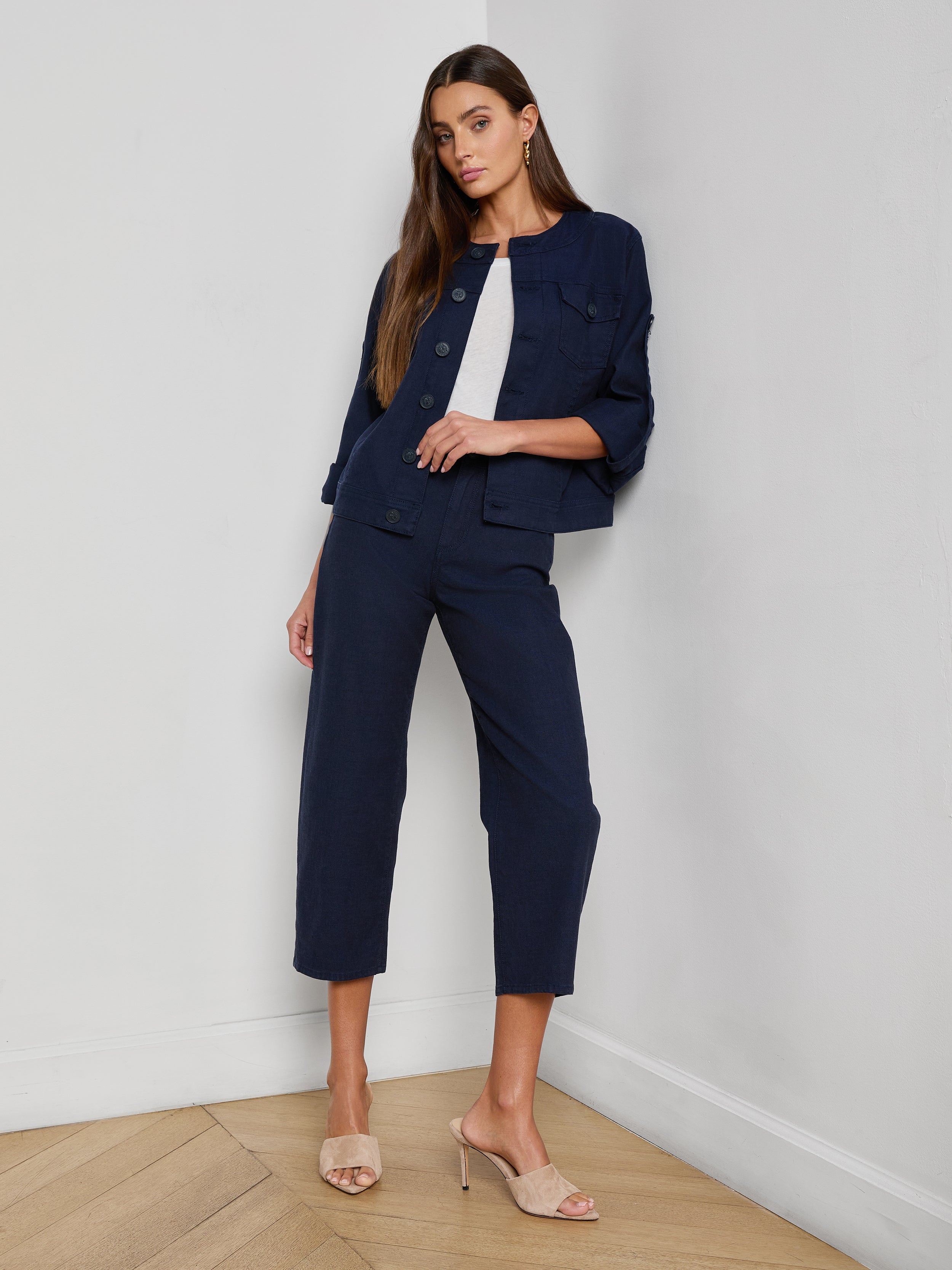 Anouk Jean Jacket In Saturated Blue