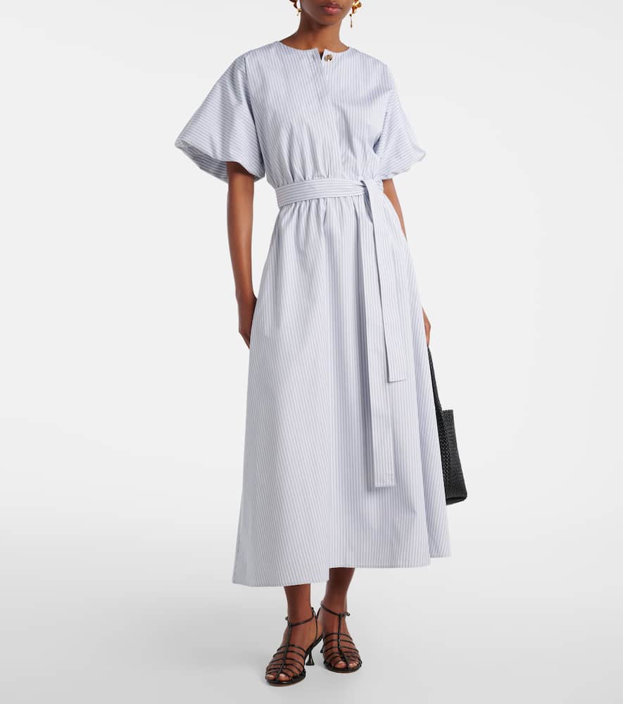 Paulina striped cotton midi dress