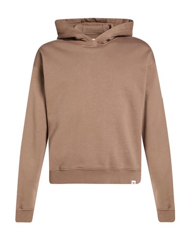 Man Sweatshirt Taupe Size S Cotton, PES
