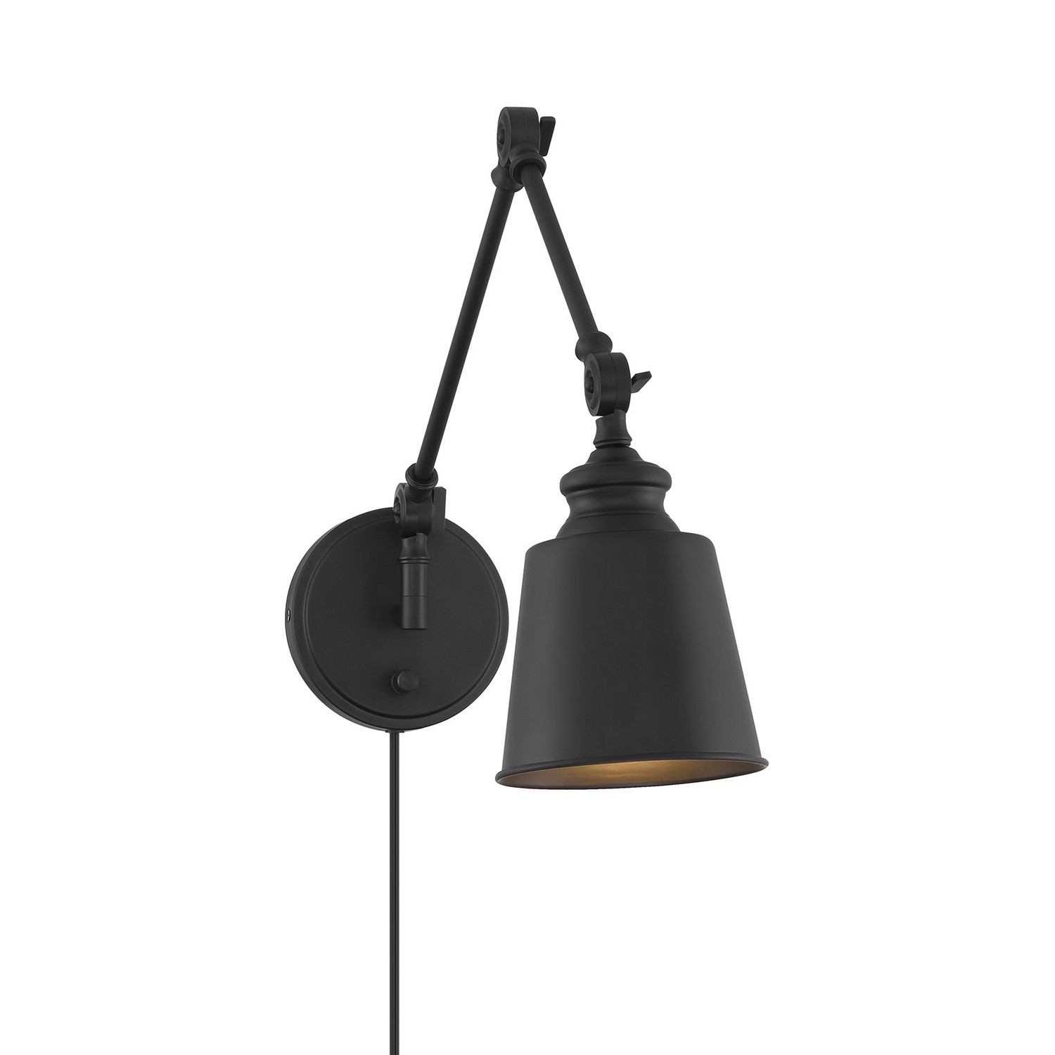 Adjustable Wall Sconce in Matte Black