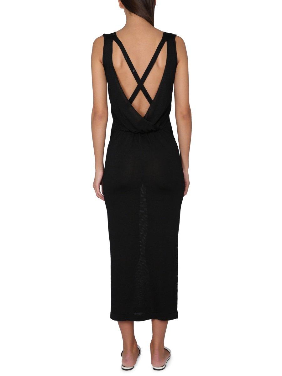 Sleeveless Back Crisscross Midi Dress
