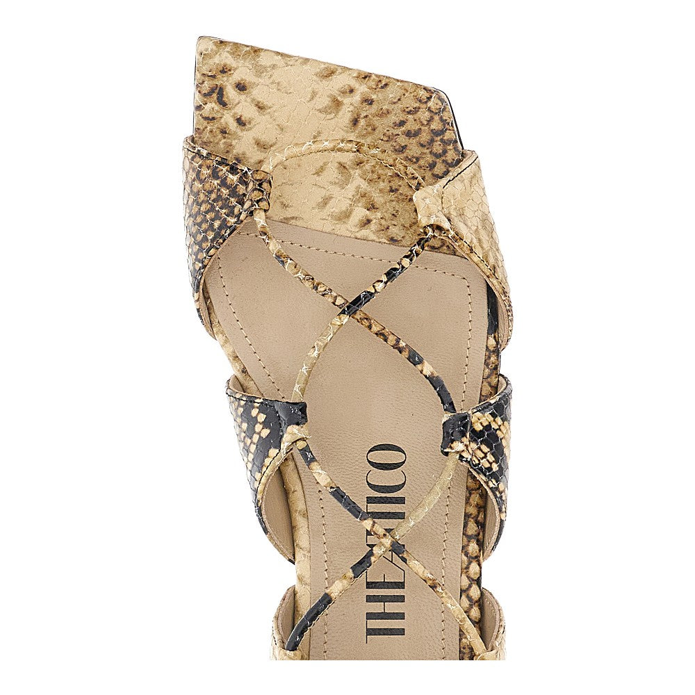 THE ATTICO 'Reneè' python-print leather sandals Woman 36