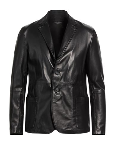 Man Blazer Black Size XL Leather