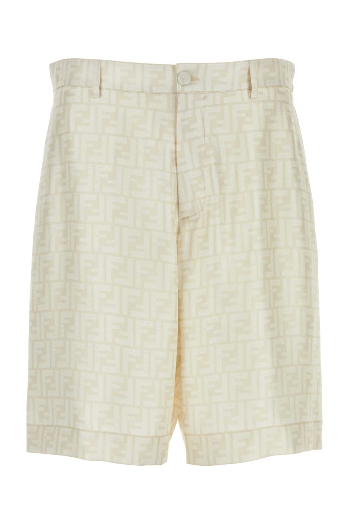Logo Bermuda Shorts — Beige