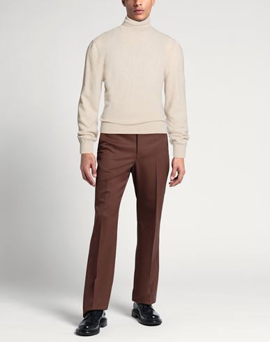 Man Turtleneck Beige Size 44 Wool, Cashmere