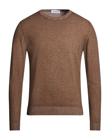 Man Sweater Dark brown Size 38 Cotton