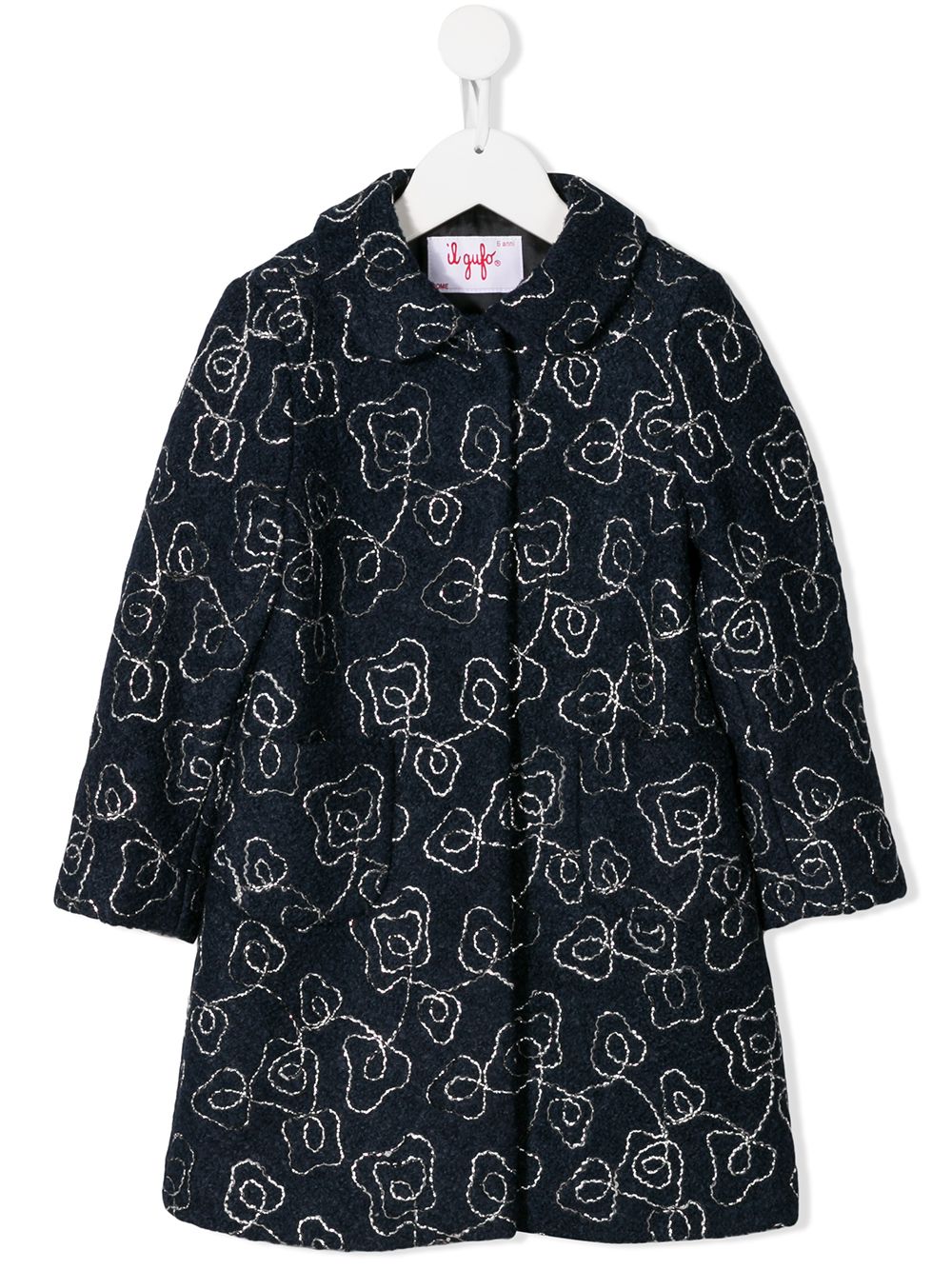 Embroidered coat - Blue