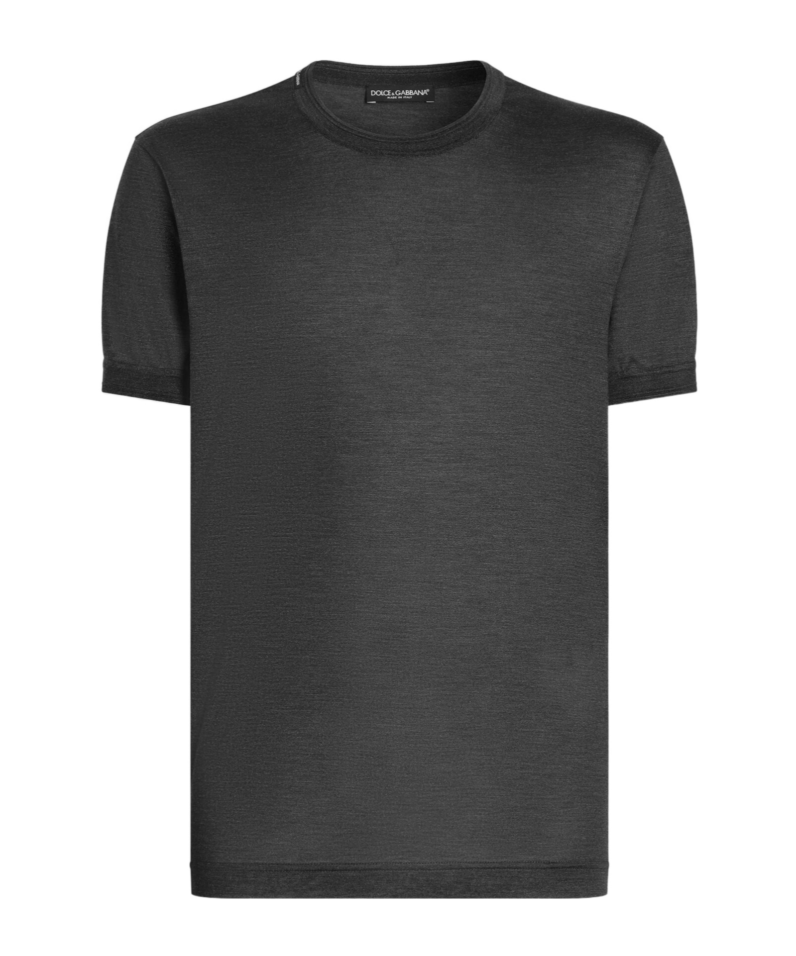 Crew neck silk t-shirt