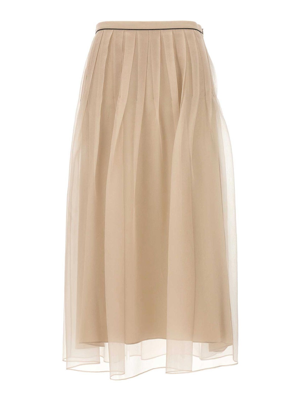 Pleated Skirt Silk Tulle