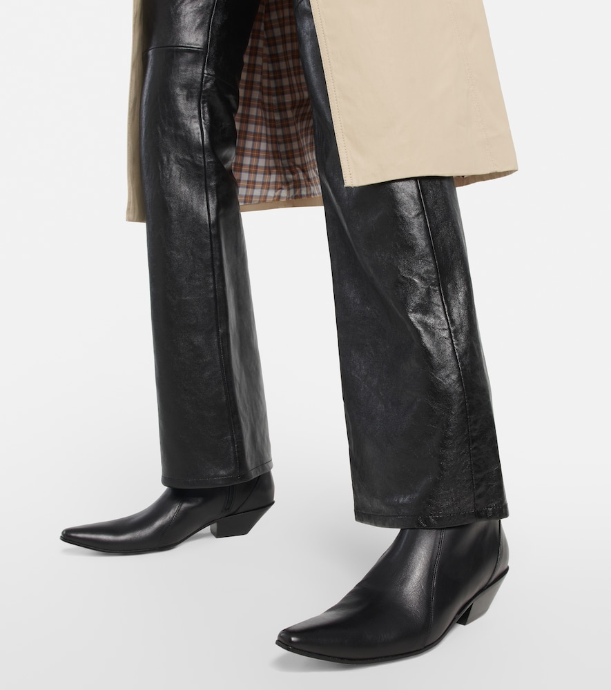 Leather cowboy boots