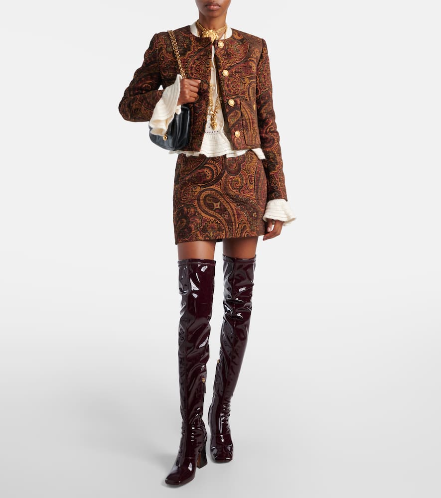 Chloé Paisley jacquard miniskirt