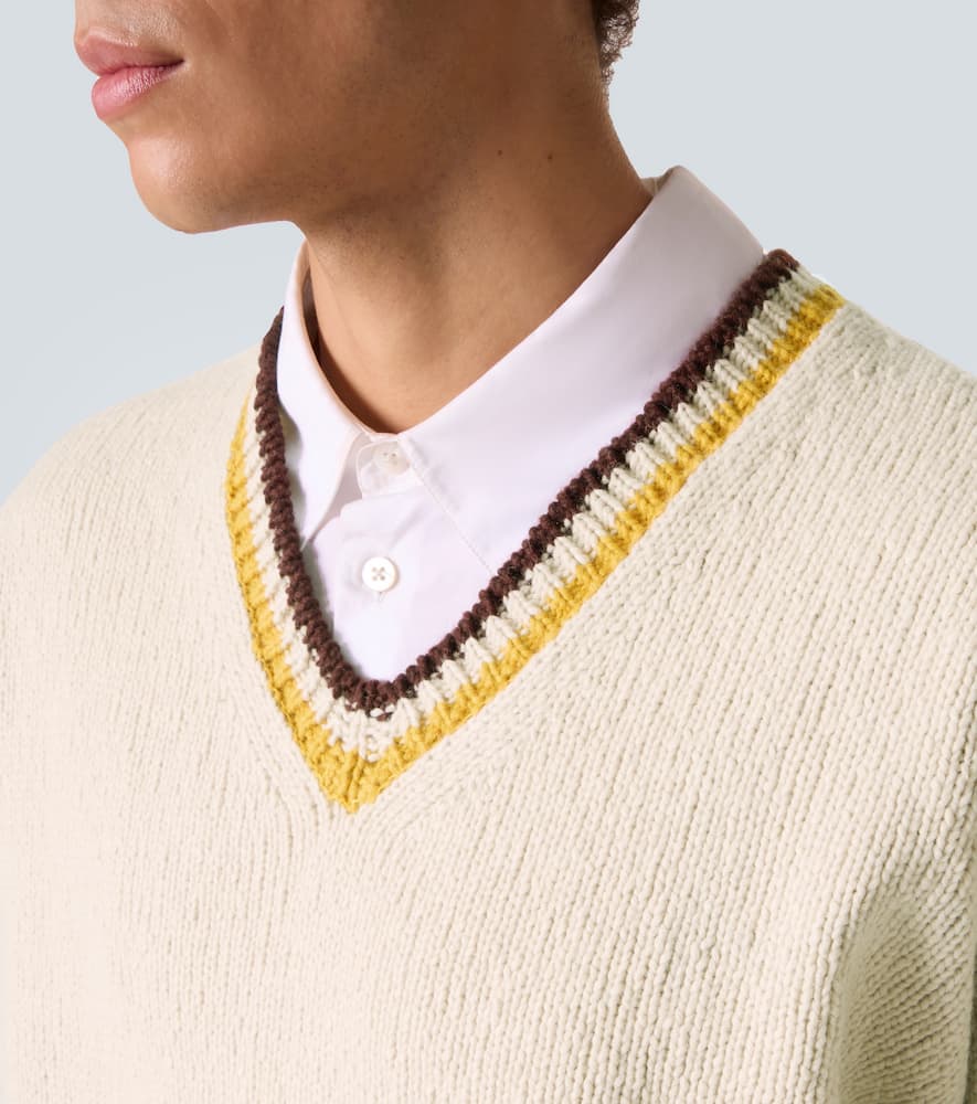 College wool and cashmere sweater
