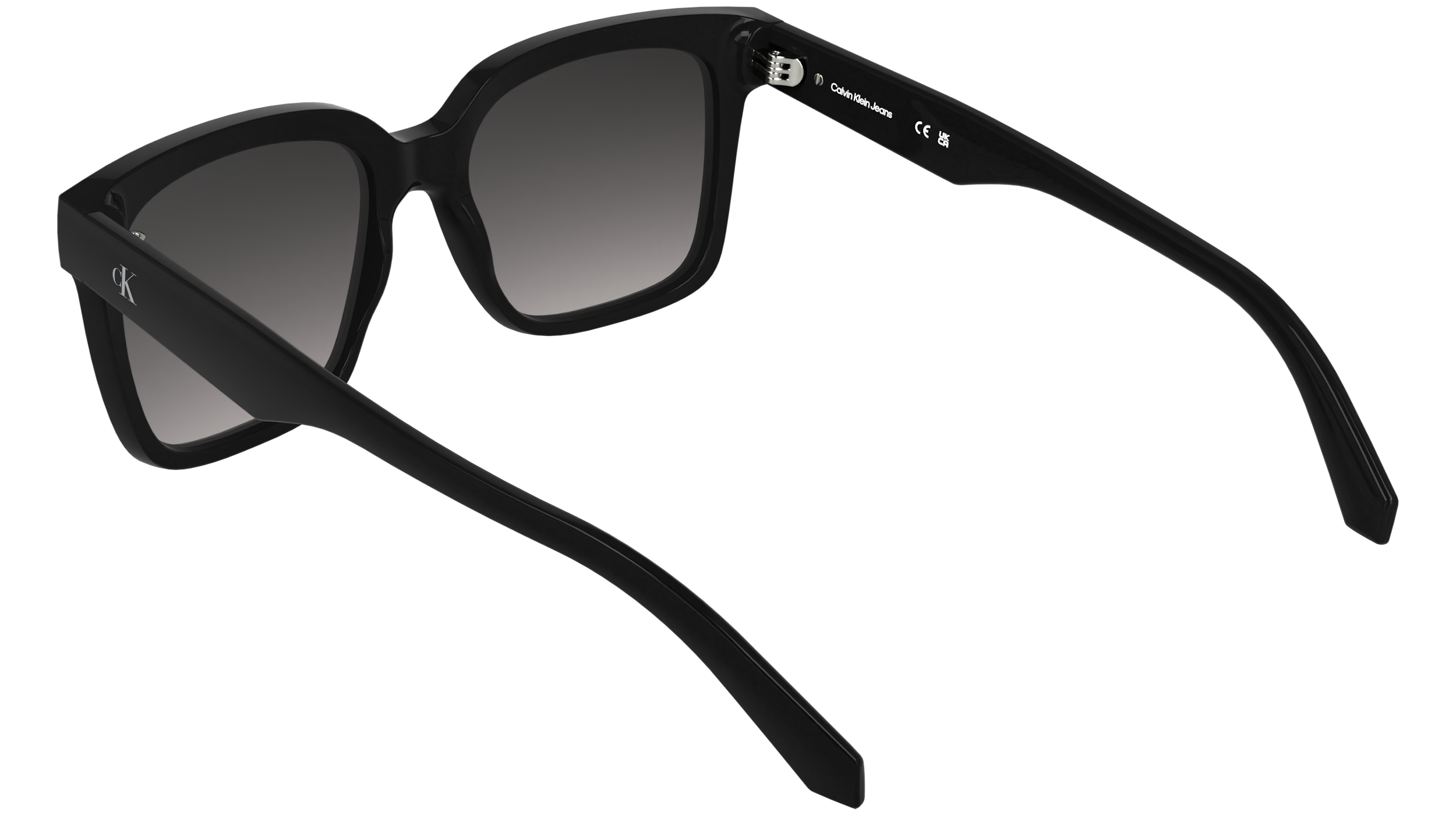Calvin Klein Damen Calvin Klein CKJ25624S 001 Sonnenbrillen Bioinjiziert Schwarz Rauch Quadratisch Norma