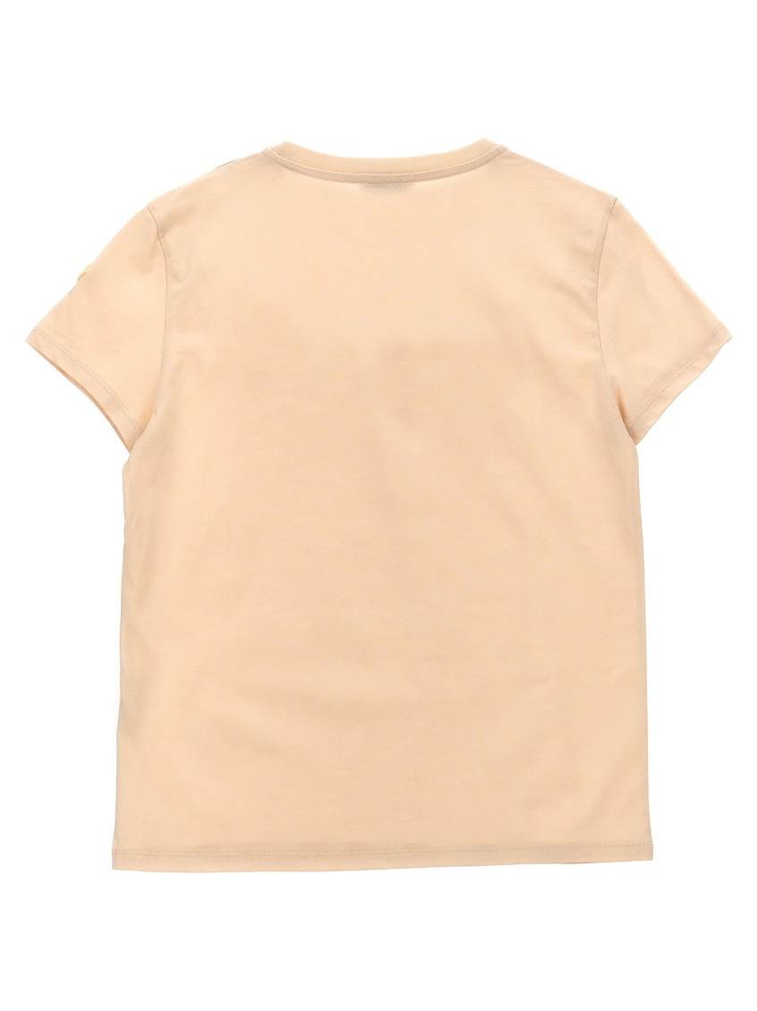 Girls Pink Logo Embroidery T-shirt