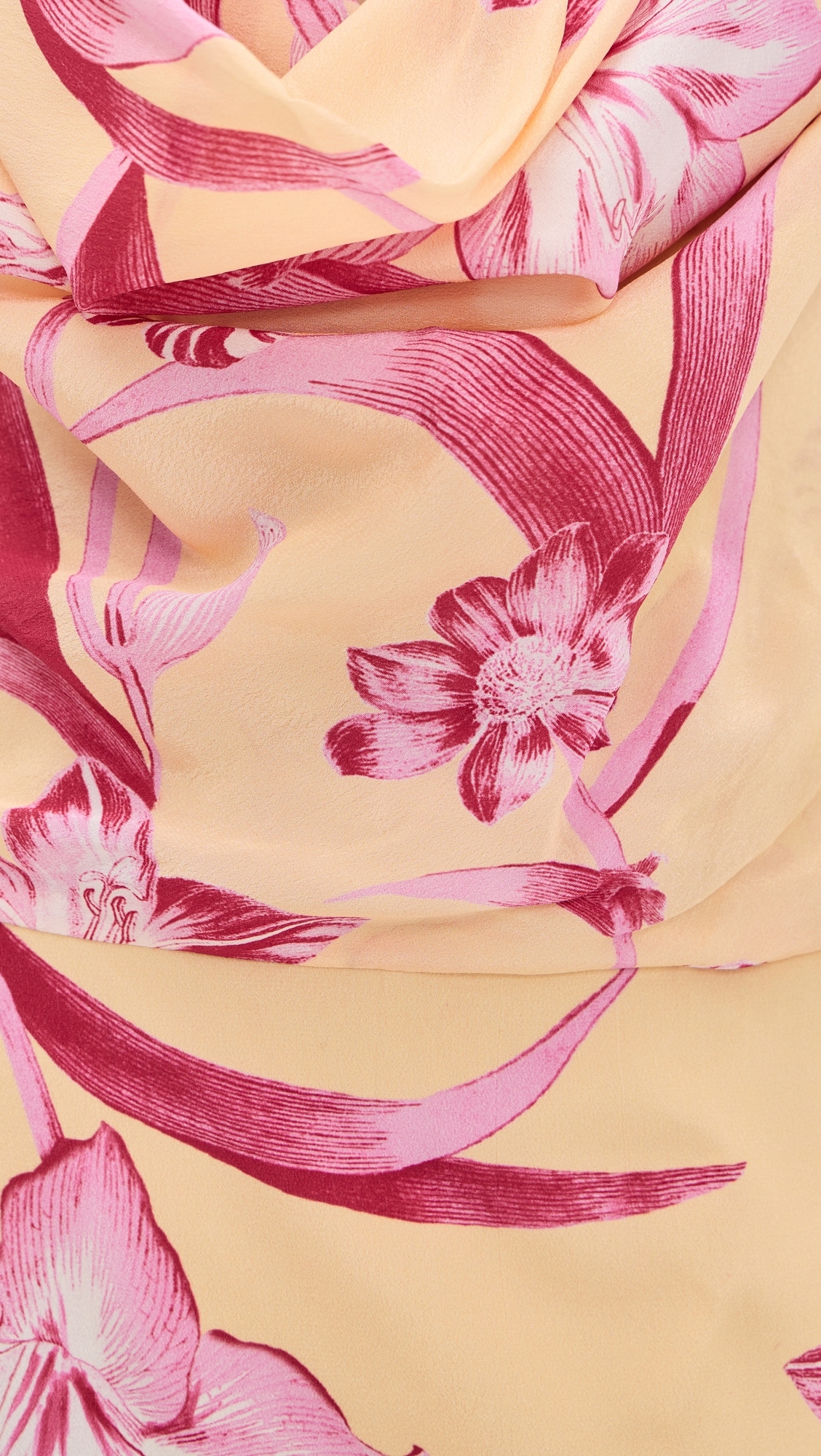 Cowl Neck Mini Dress Yellow