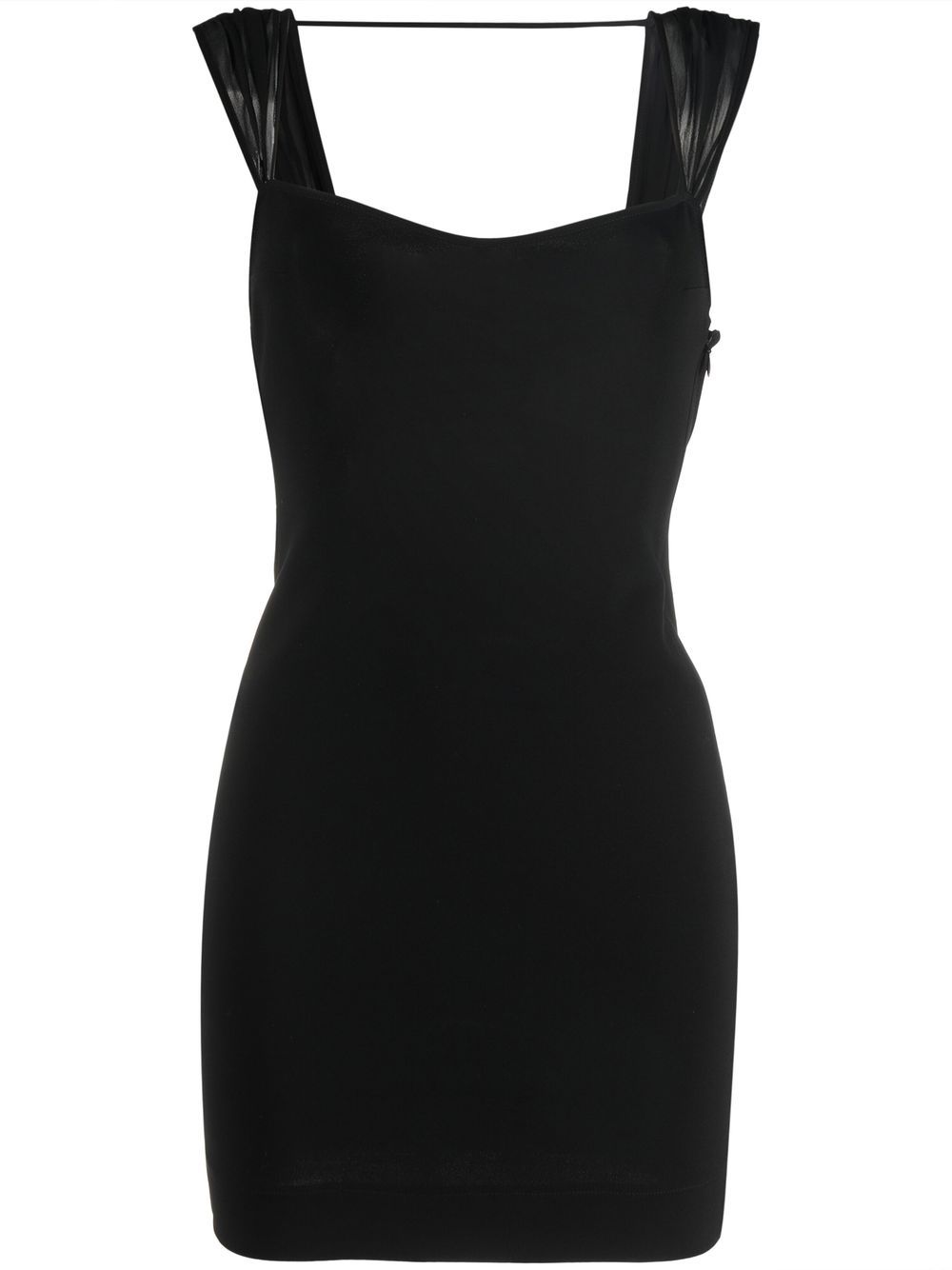 Sweetheart-neck backless mini dress