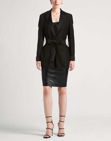 Woman Blazer Black Size 10 Polyester