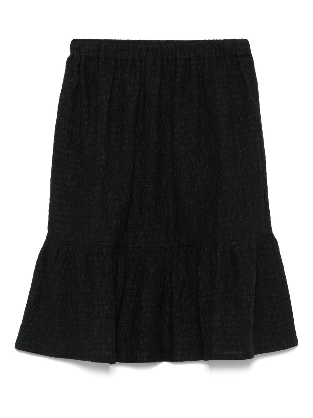 Andorine crinkled midi skirt - Black