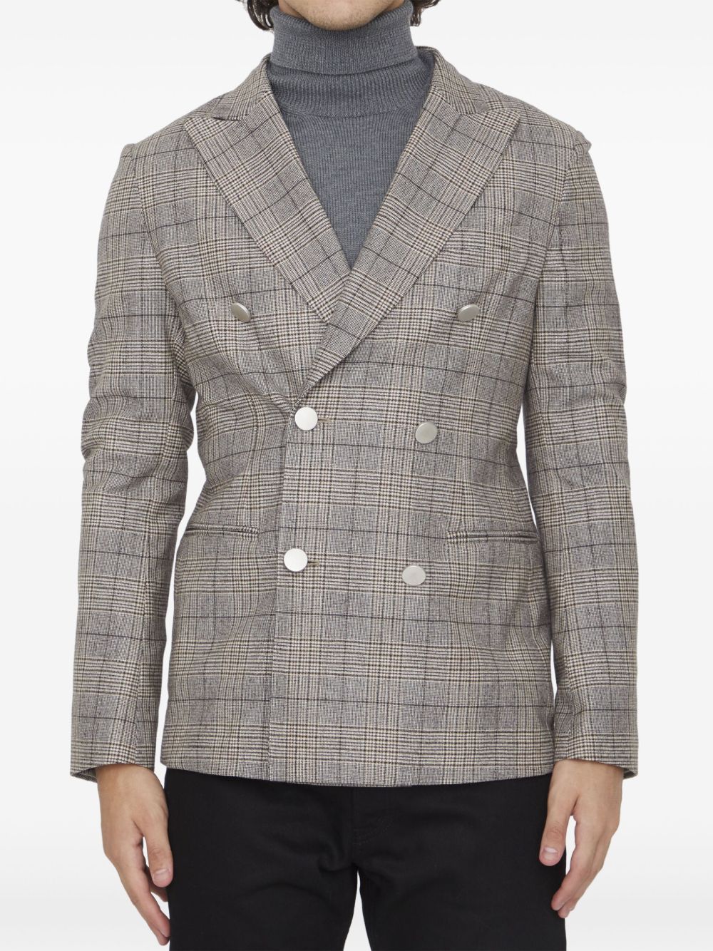 Checked blazer - Neutrals