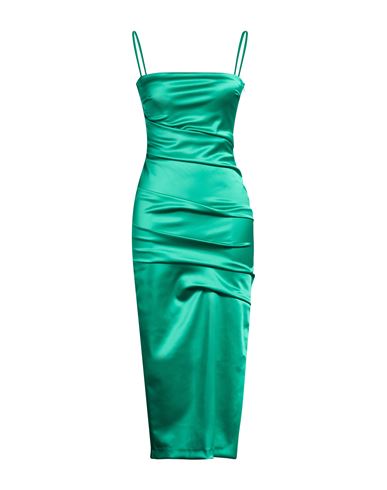 Woman Midi dress Green Size 8 Polyamide, Elastane