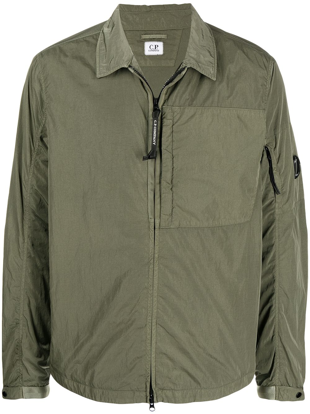 Lens detail zipped jacket - Green