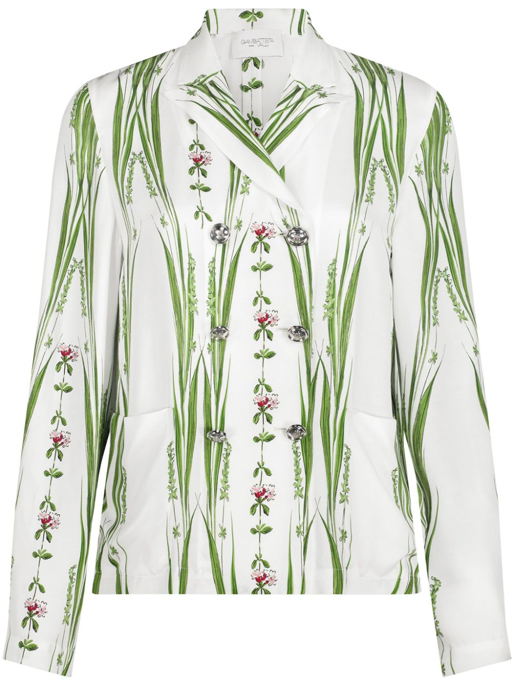Jardin du Cap floral-print twill blouse - White