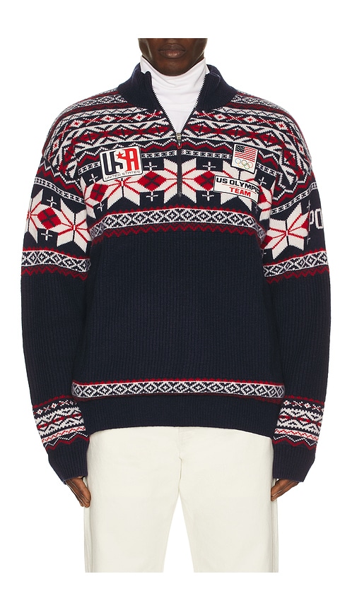 Polo Ralph Lauren Winter Olympics Pullover Sweater in Navy Combo - Navy. XXL/2X also in XL/1X
