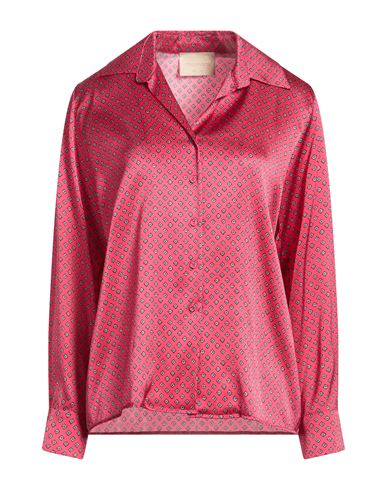 Momoní Woman Shirt Fuchsia Size 6 Silk, Elastane