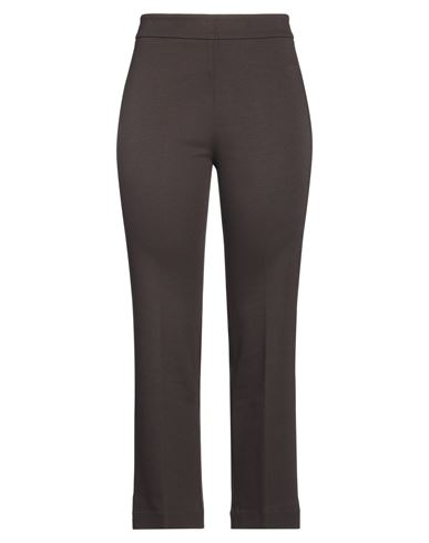 Woman Pants Chocolate brown Size 10 Viscose, Polyamide, Elastane
