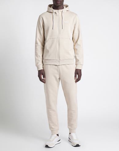 Man Tracksuit Beige Size S Cotton, Polyester