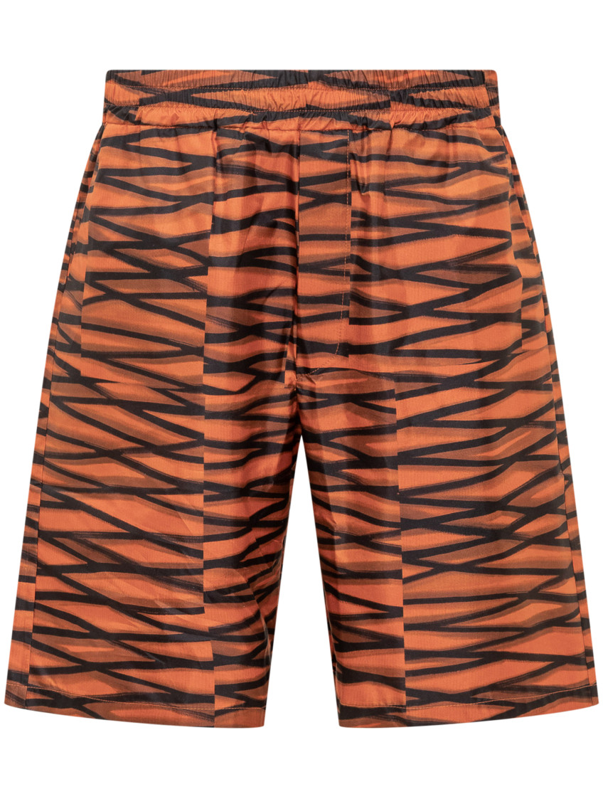 Orange Abstract Shorts