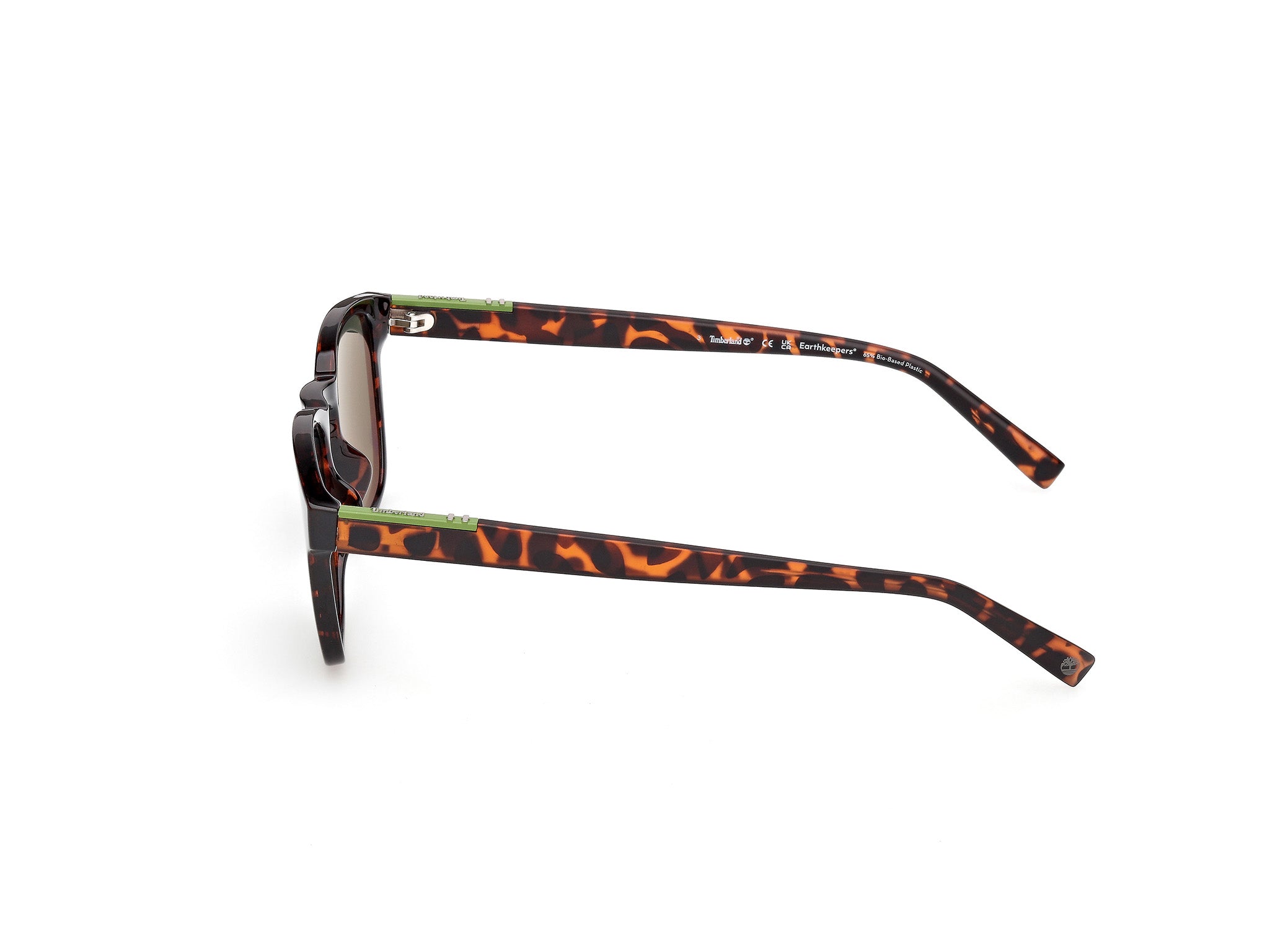 Timberland Man Timberland TB00007 56R Sunglasses Injected Havana Green Round Polarized