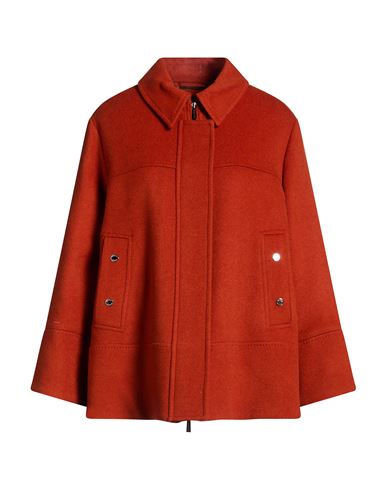 Woman Coat Rust Size 4 Wool, Cashmere