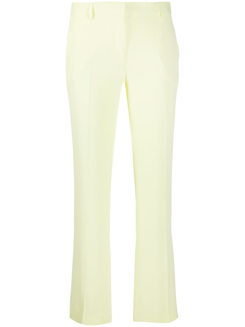 Bootcut cropped trousers - Yellow