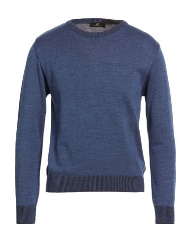 Montechiaro Man Sweater Navy Size 38 Acrylic, Virgin Wool, Cotton