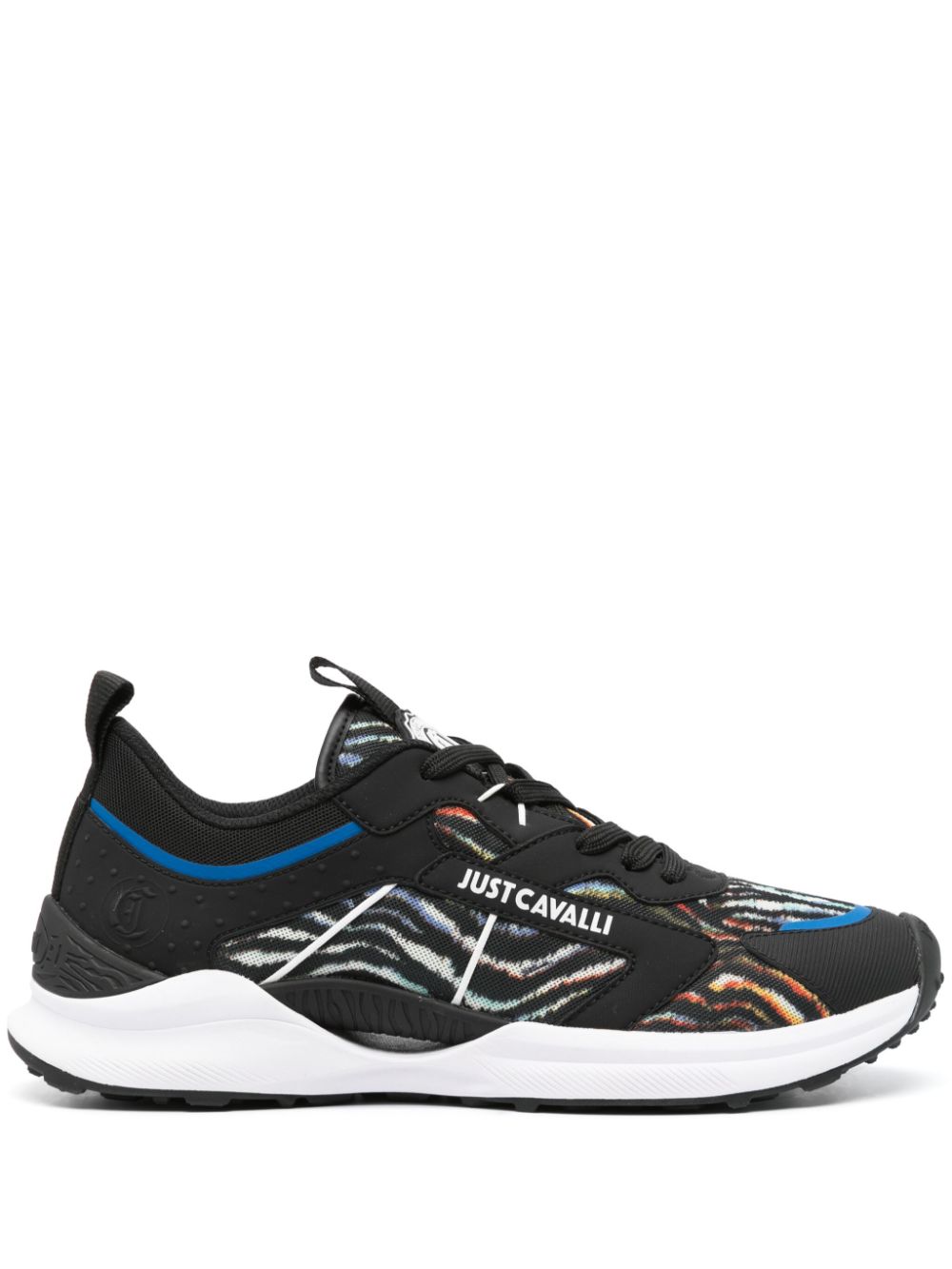Tiger-print running sneakers - Black