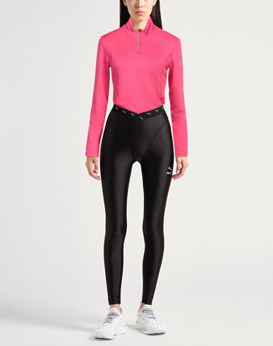 Ea7 Woman Sweatshirt Fuchsia Size S Polyester, Elastane