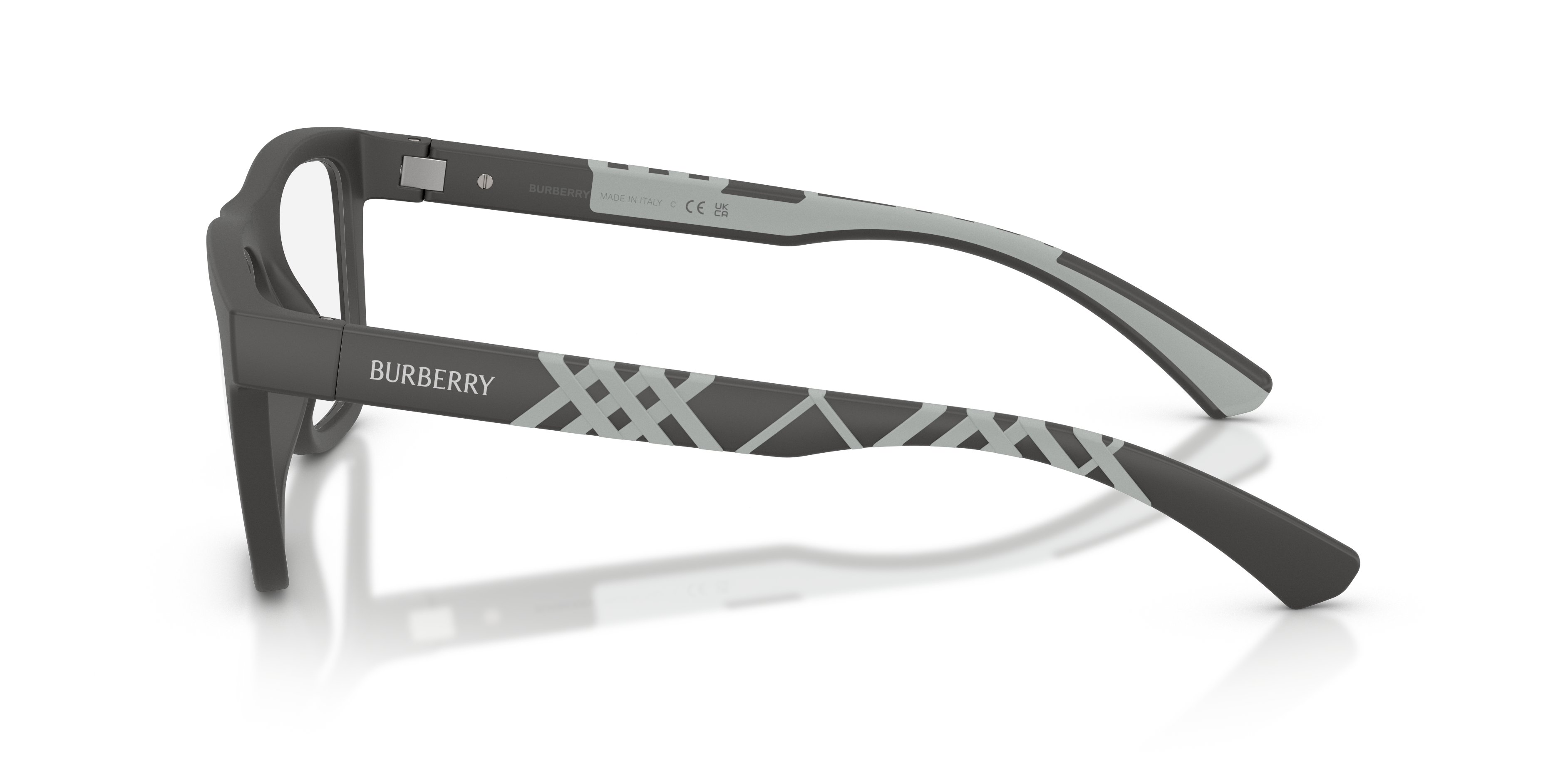 Burberry Man Burberry BE2452U 4233 Optical frames Injected Grey Transparent Squared Norma