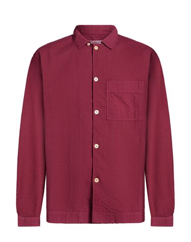 Man Shirt Garnet Size M Cotton, Elastane