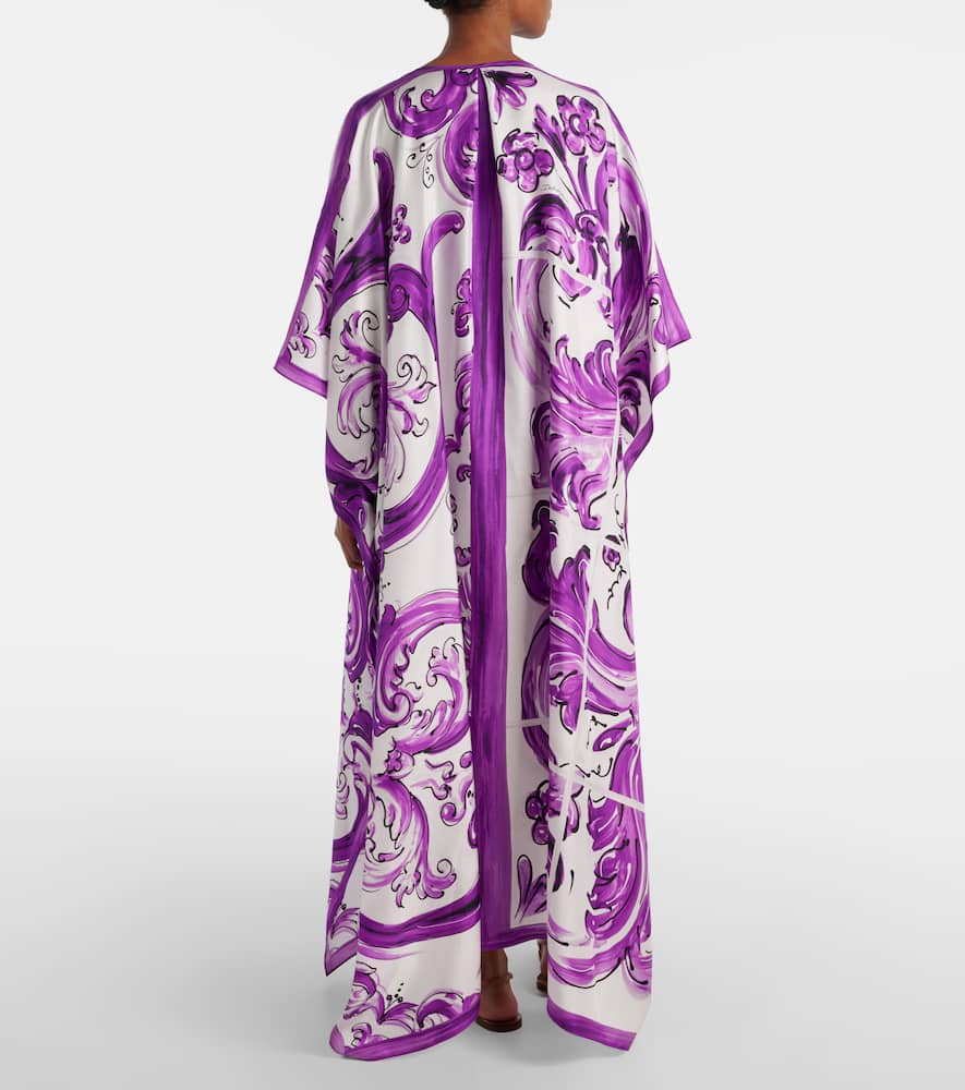 Majolica silk twill beach dress