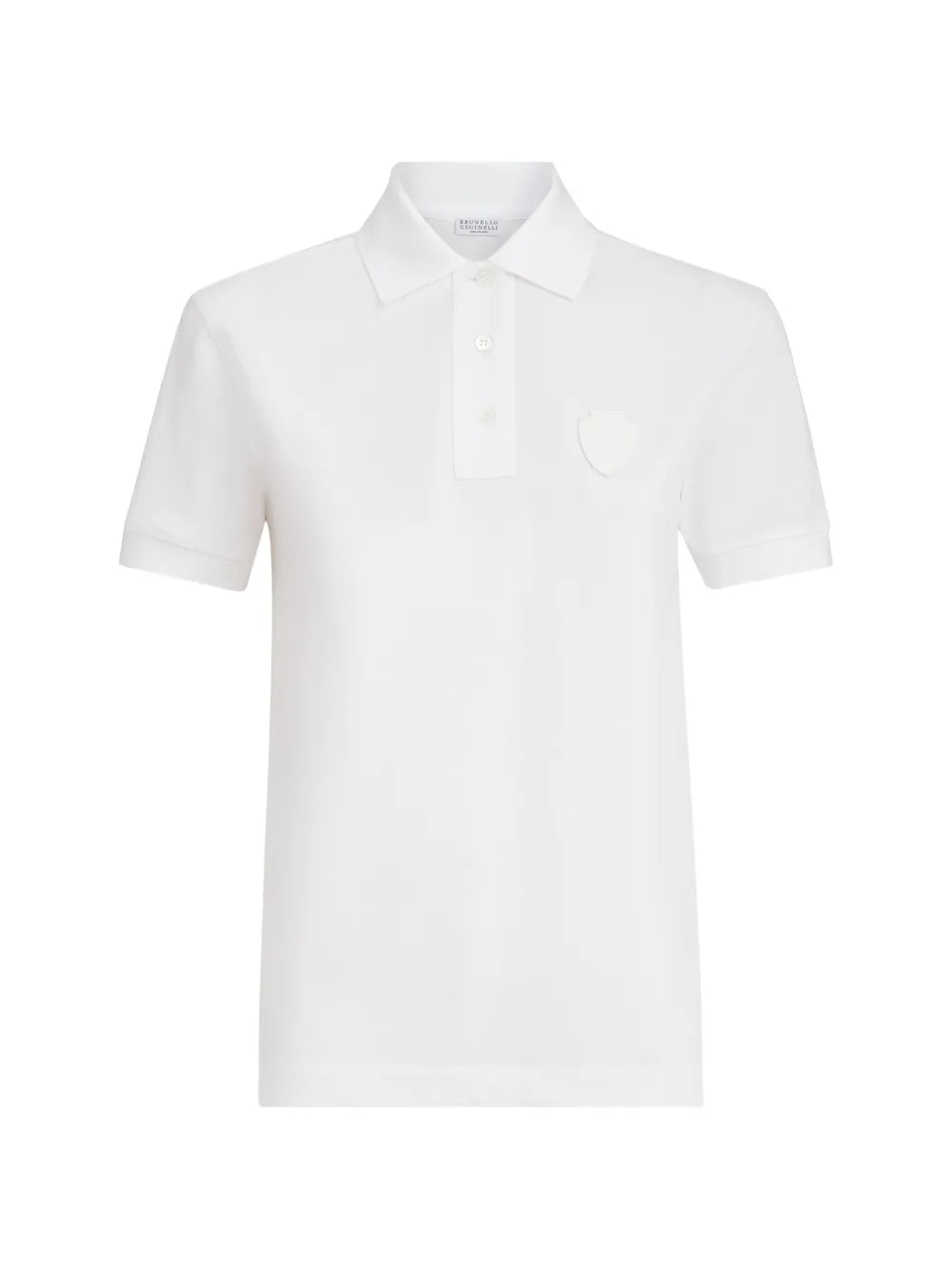 Stretch Cotton Piqué Polo Shirt — White