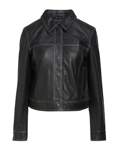 Woman Jacket Black Size XL Sheepskin