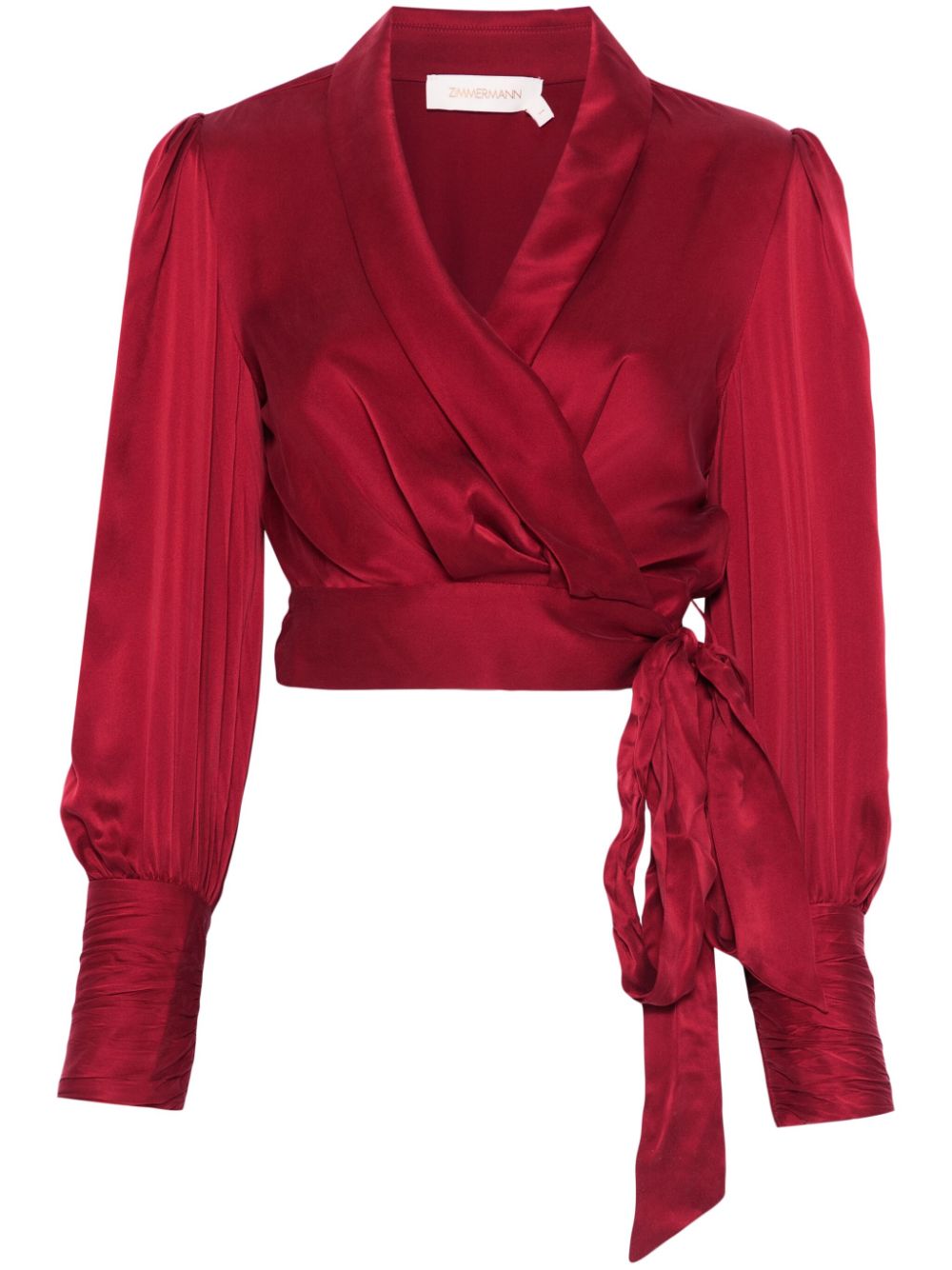 Silk wrap top - Pink
