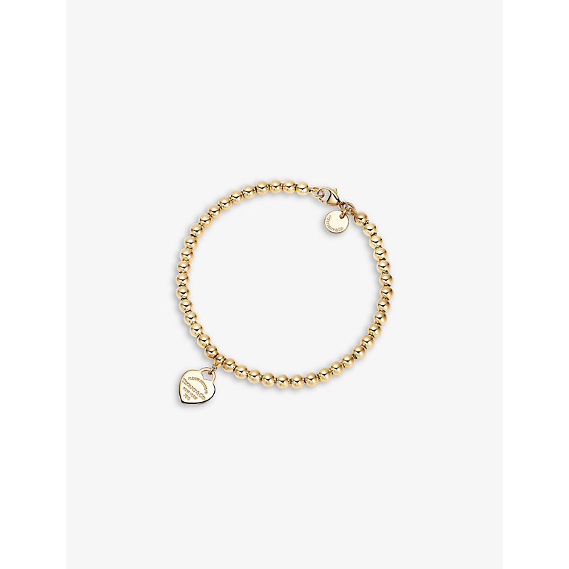 Womens 18ct Gold Return to Tiffany™ Extra Small 18ct Yellow Gold Beaded Bracelet