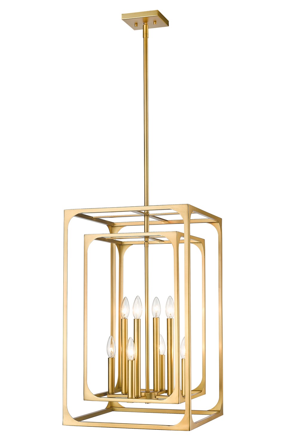 Rubbed Brass Chandelier from the Easton Collection