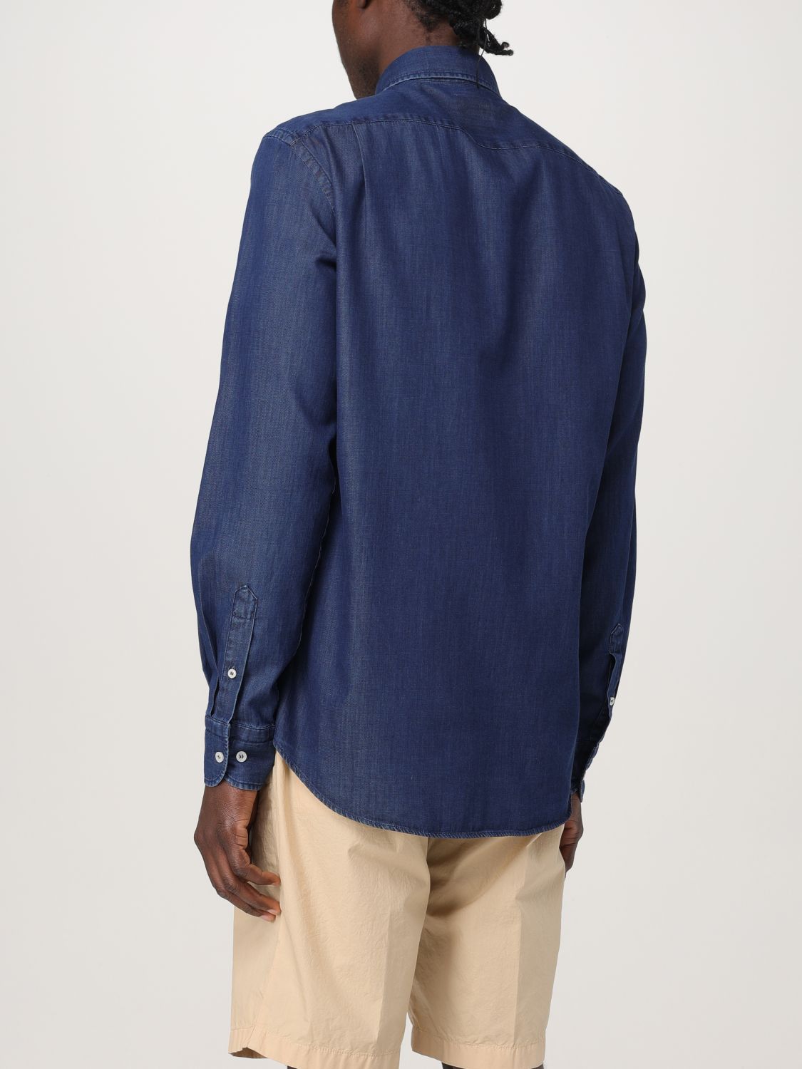 Shirt Men color Denim