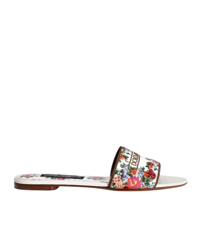 Floral Embroidered Slippers