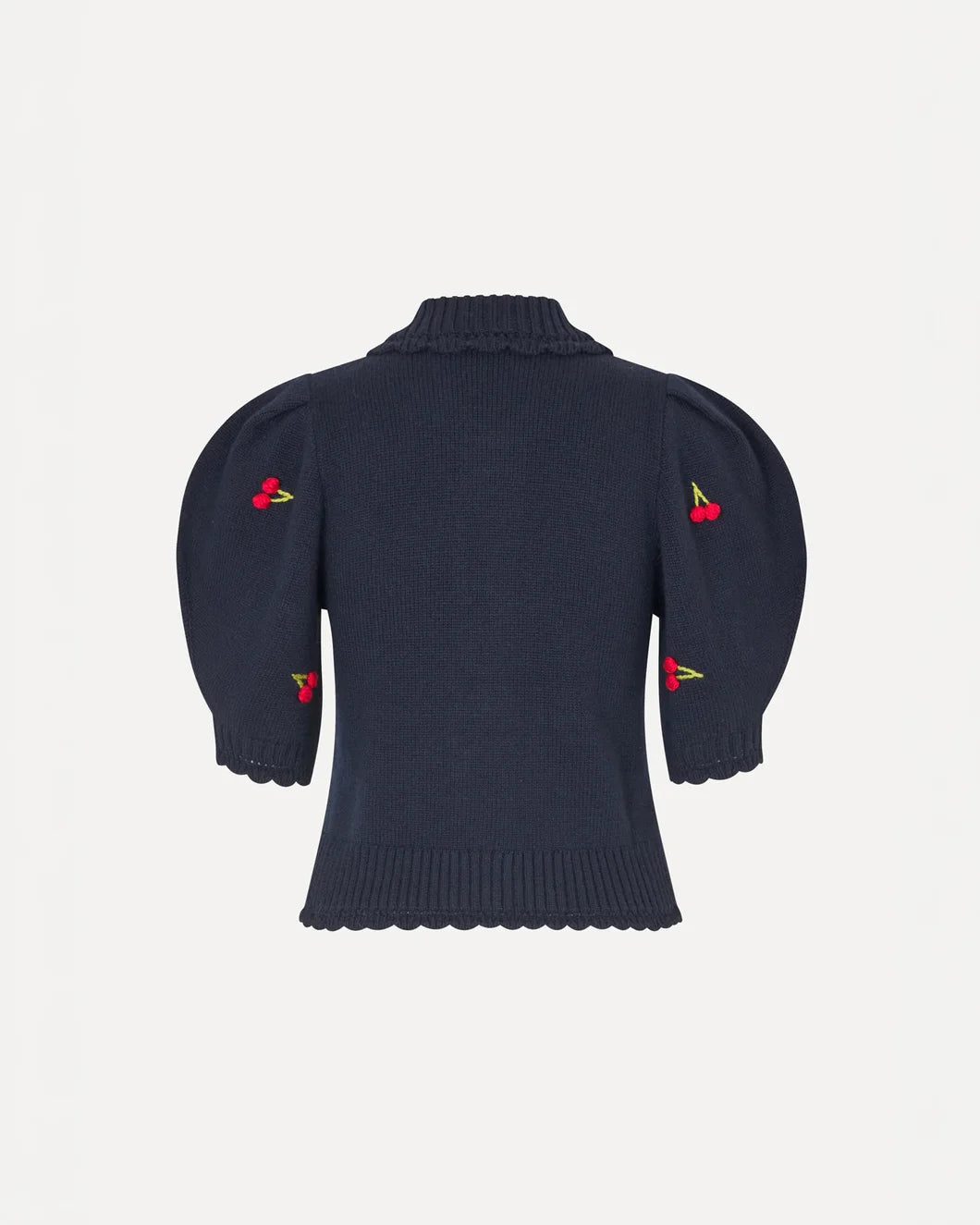 Bobble Knit Polo Cardigan