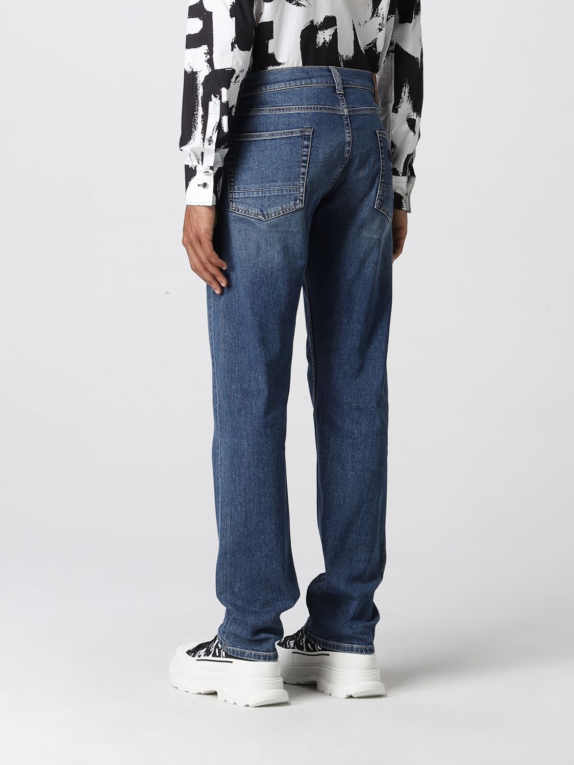 Pants Men color Blue