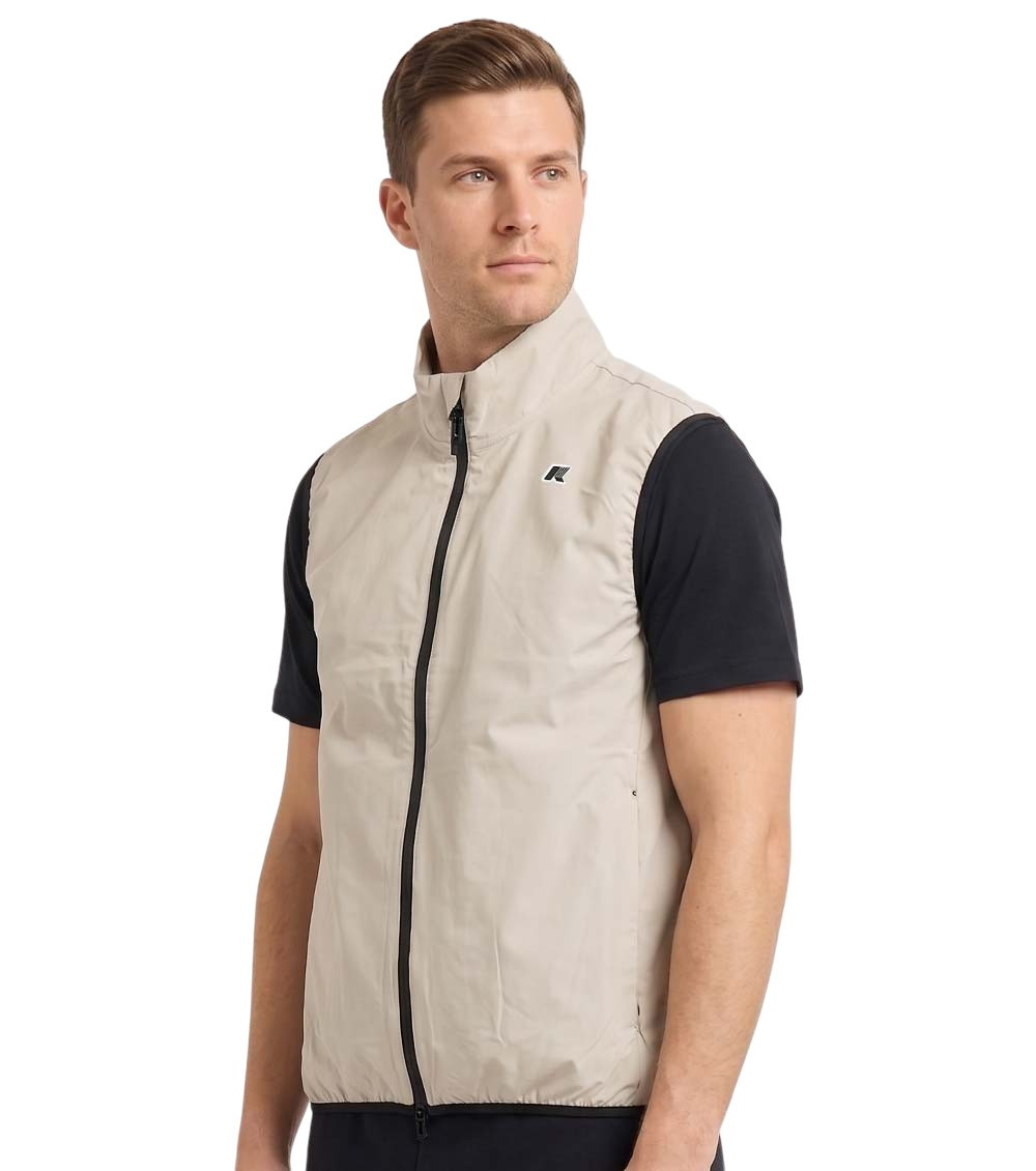 Beige Sleeveless Jacket